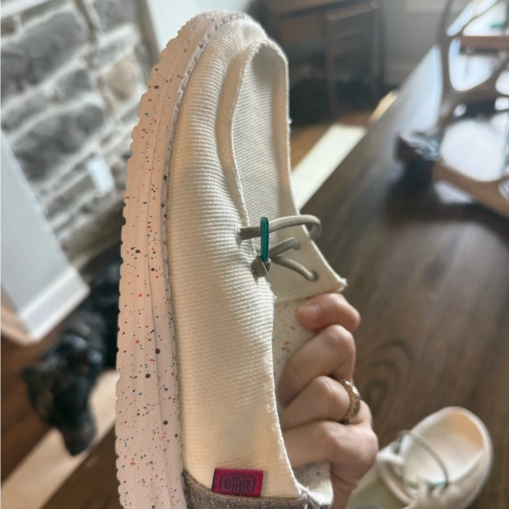 Hey Dude Kids Cream Moccasins